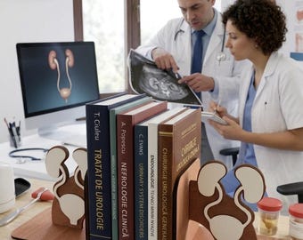 Urinary System,Bookends,Medical School Graduation Gift,Doctor Office Desk Decor,Handmade Anatomical Bookends,Bookends Gifts,Bookends Gift