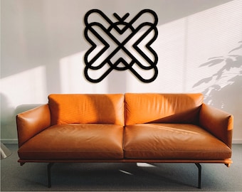Geometric Bee Wall Decor: Modern MDF Art