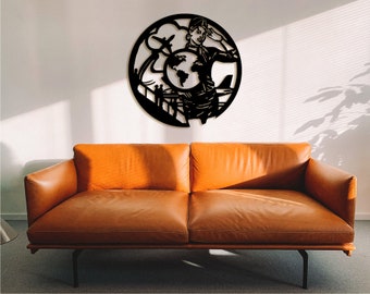 Arte mural de madera de azafata: regalo de azafata, decoración del hogar