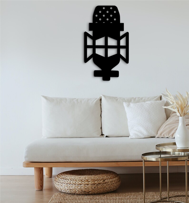 Microphone Art, Podcast Wall Art, Geometric Human Heart Wall Decor, Decor Studio, Podcast Logo Design, Podcast Template, Podcast Sign, Gifts image 8