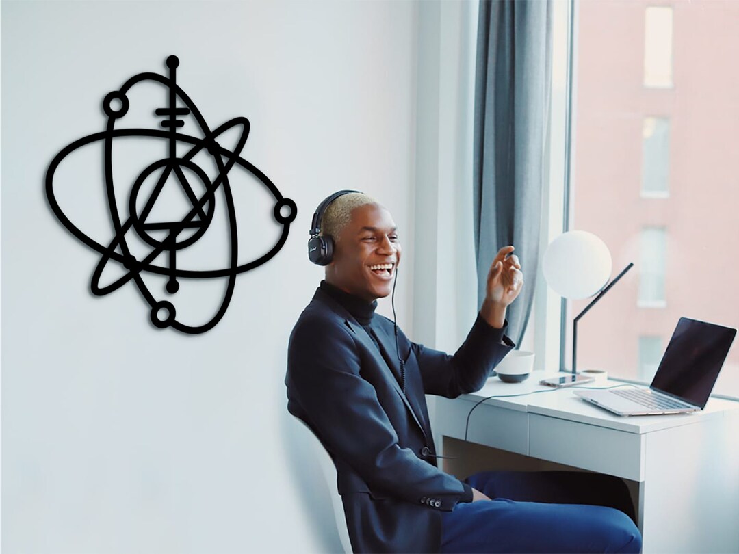 ATOM Wall Decor, Physics Wall Art, Wall Sign, Housewarming Gift, Wall