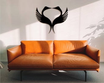 Black Swan Wood Wall Art: Minimalist Home Decor