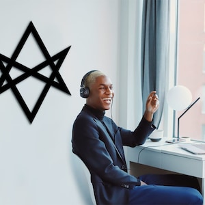 Hexagrama Unicursal, El Sello de Orichalcos, Cartas Yu-Gi-Oh Men, Ordre Martiniste, Decoración de pared de madera Hexagrama Unicursal, Regalos Personalizados