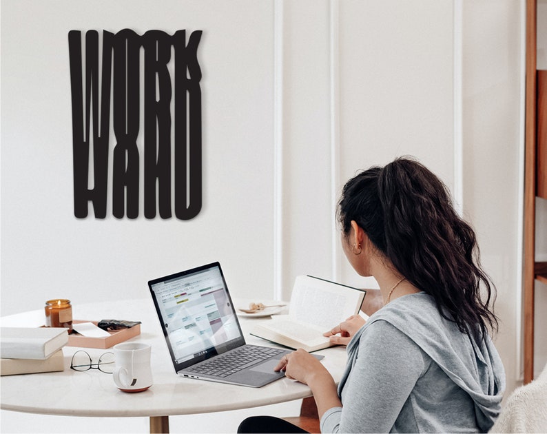 Work Hard Wall Decor Office Wall Decor Motivational Wall Etsy