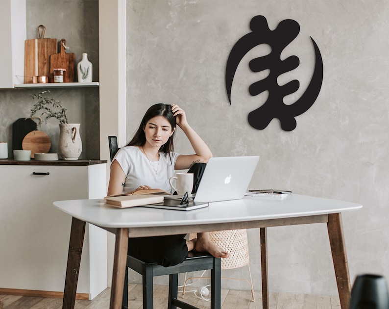 Gye Nyame Wall Art, Adinkra Symbols Name Yoruba People Ghana God Decor