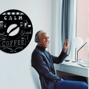 Wood Coffee Bar Sign: Fresh Brewed Coffee Wall Decor