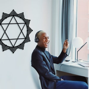 Davidstern Wanddekor: Jüdische Hexagramm Kunst