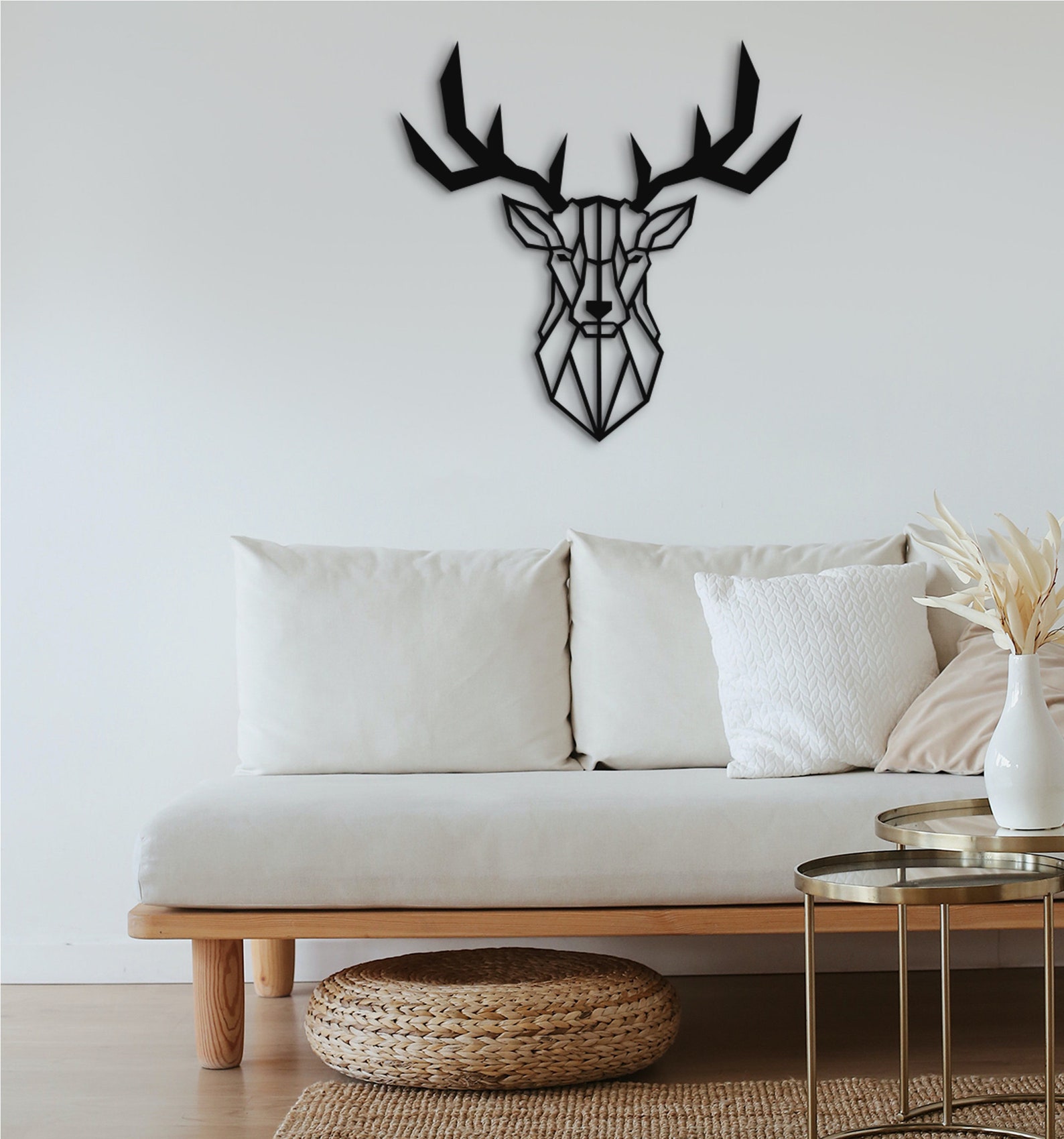 Deer Wall Decor From Wood Deer Wood Wall Art Deer Wood Etsy