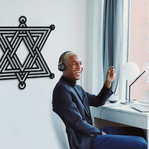 Davidstern Wandkunst: Hexagramm Dekor