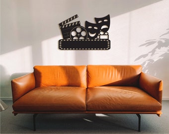 Aangepaste muurdecoratie filmkamer: 3D-bord met schaduweffect