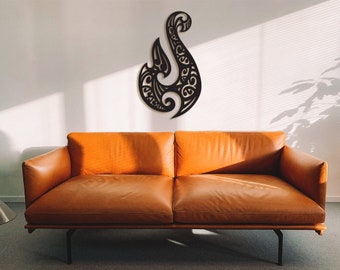 Hei Matau Maori Hook: Tribal Wall Art Sculpture, New Zealand Gift