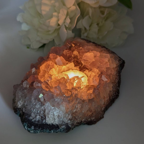 Amethyst Candle Holder Etsy