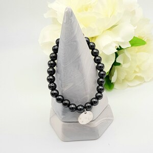 Hematite Bracelet with Charm | Genuine 8mm Hematite | Haematite Bracelet | Crystal Bracelet