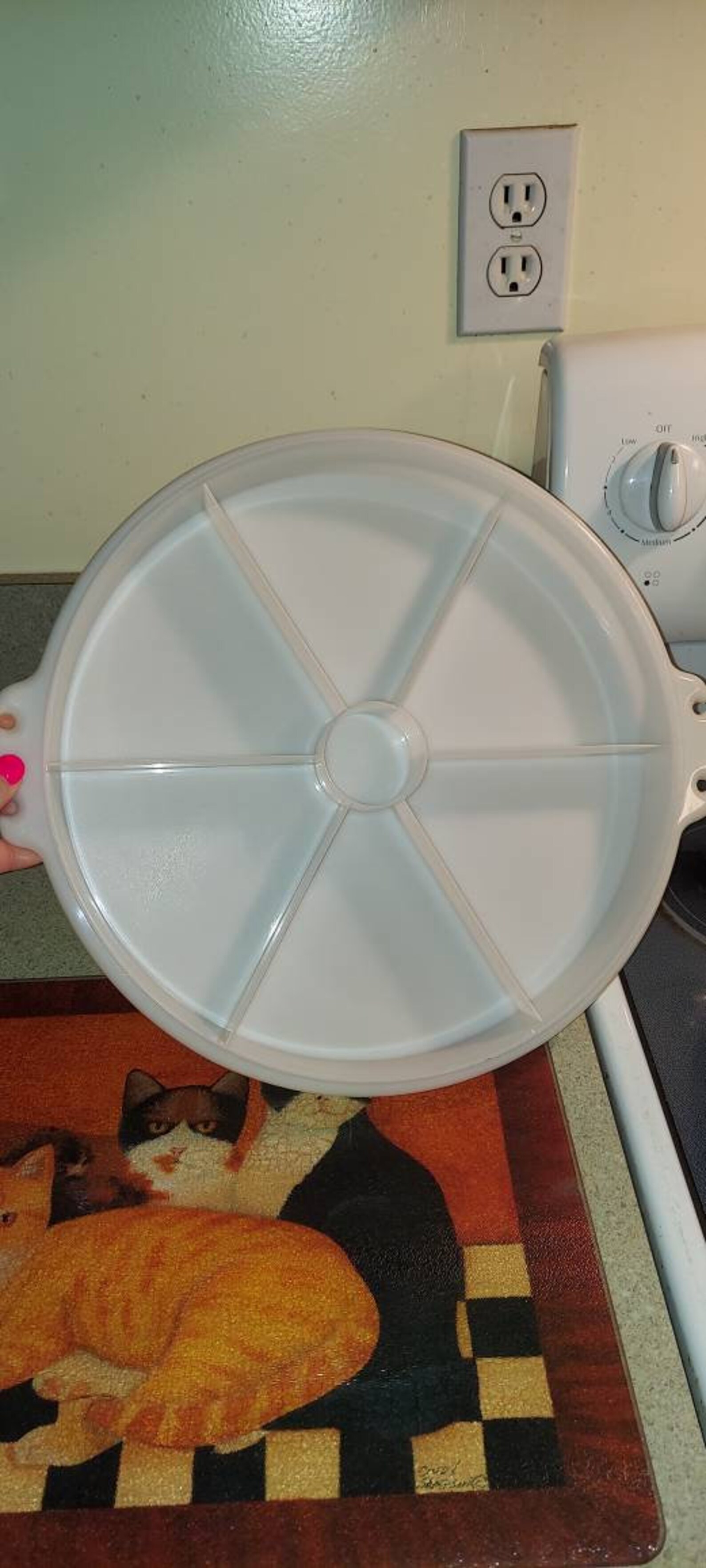 Vintage Round Divided Tupperware Snack Relish Tray Veggie Tray Etsy UK