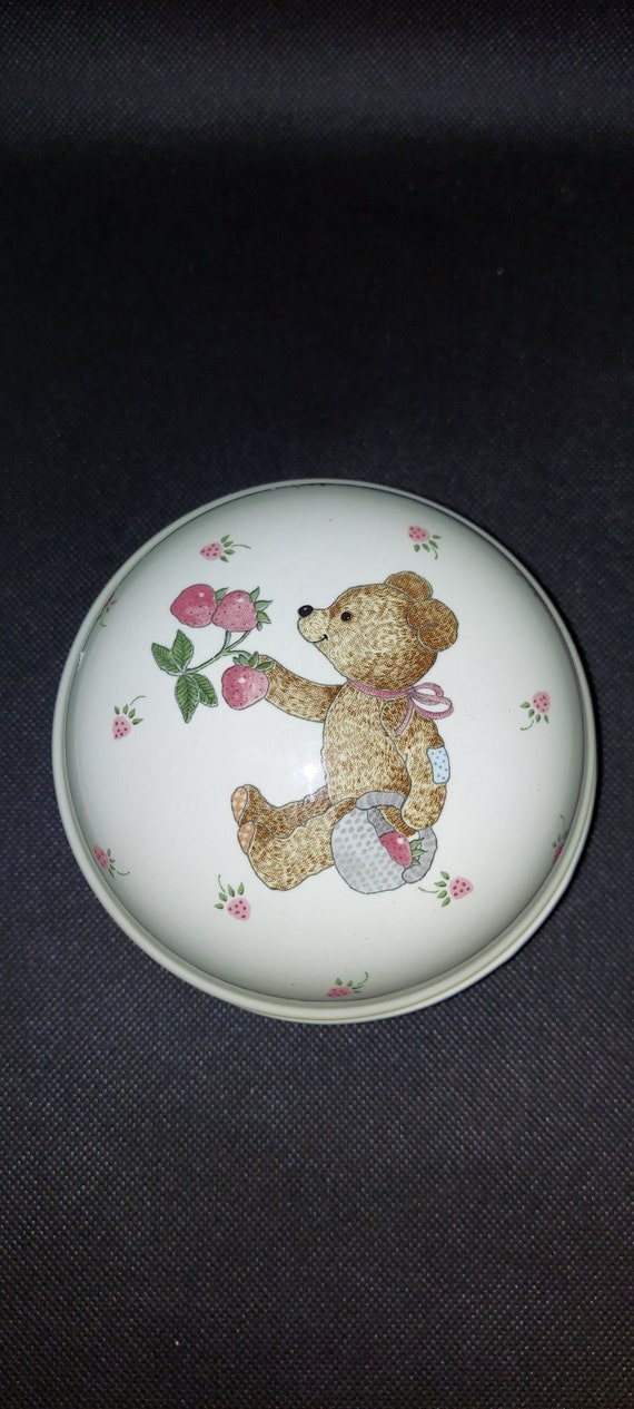 Vintage Mikasa Teddy Bear And Strawberries Trinke… - image 1