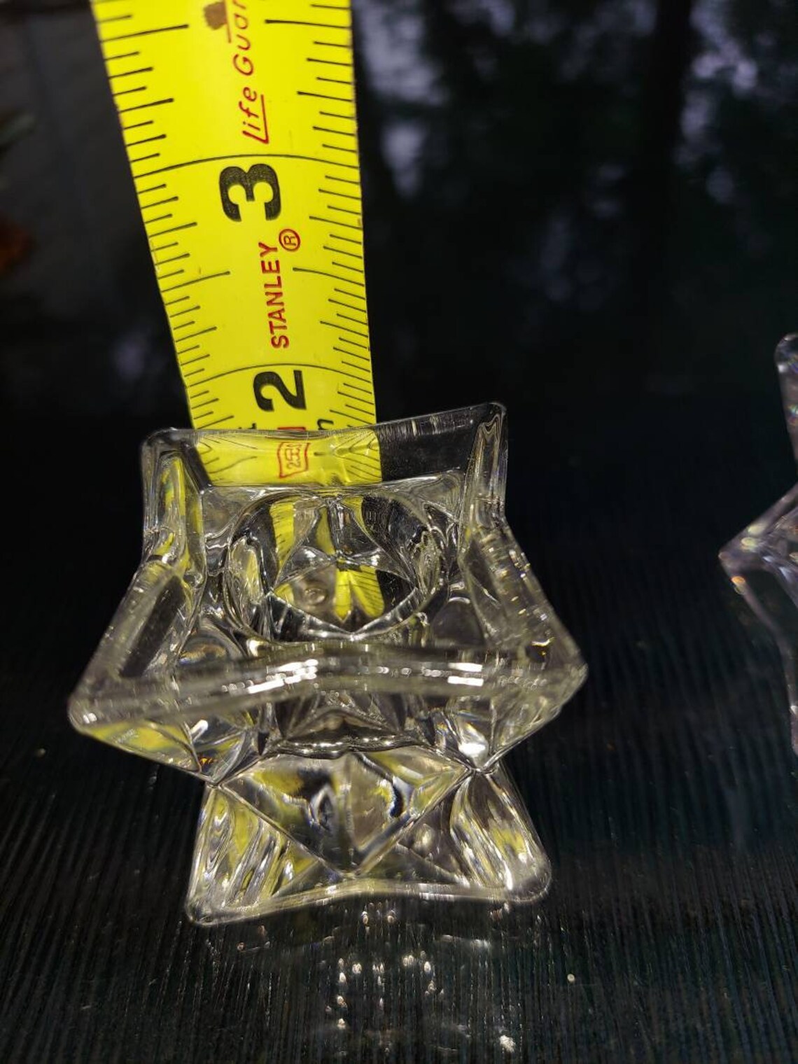 2 Vintage lead crystal star shaped candle holder made in the Etsy
