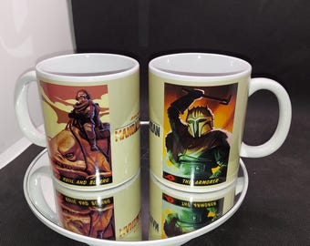 2020 Star Wars The Mandalorian Coffee Tea Mugs The Armorer and Kuiil And Blurrg