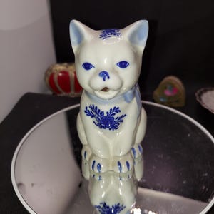 Vintage Sweet Cat Kitten Creamer Pitcher Vase Gravy Boat JSNY Tawain Tea Party