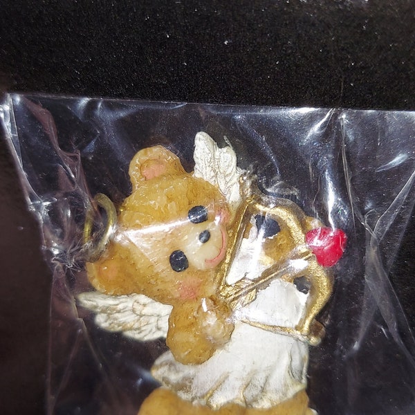 Vintage Cupid Brooch Teddy Bear Pin Angel Halo NEW And Sealed American Greetings