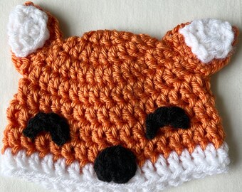 Crochet Fox Hat- Small