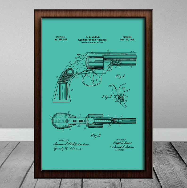 Gun Gifts Gun Wall Art Gun Art Gun Patent Prints Gun Etsy