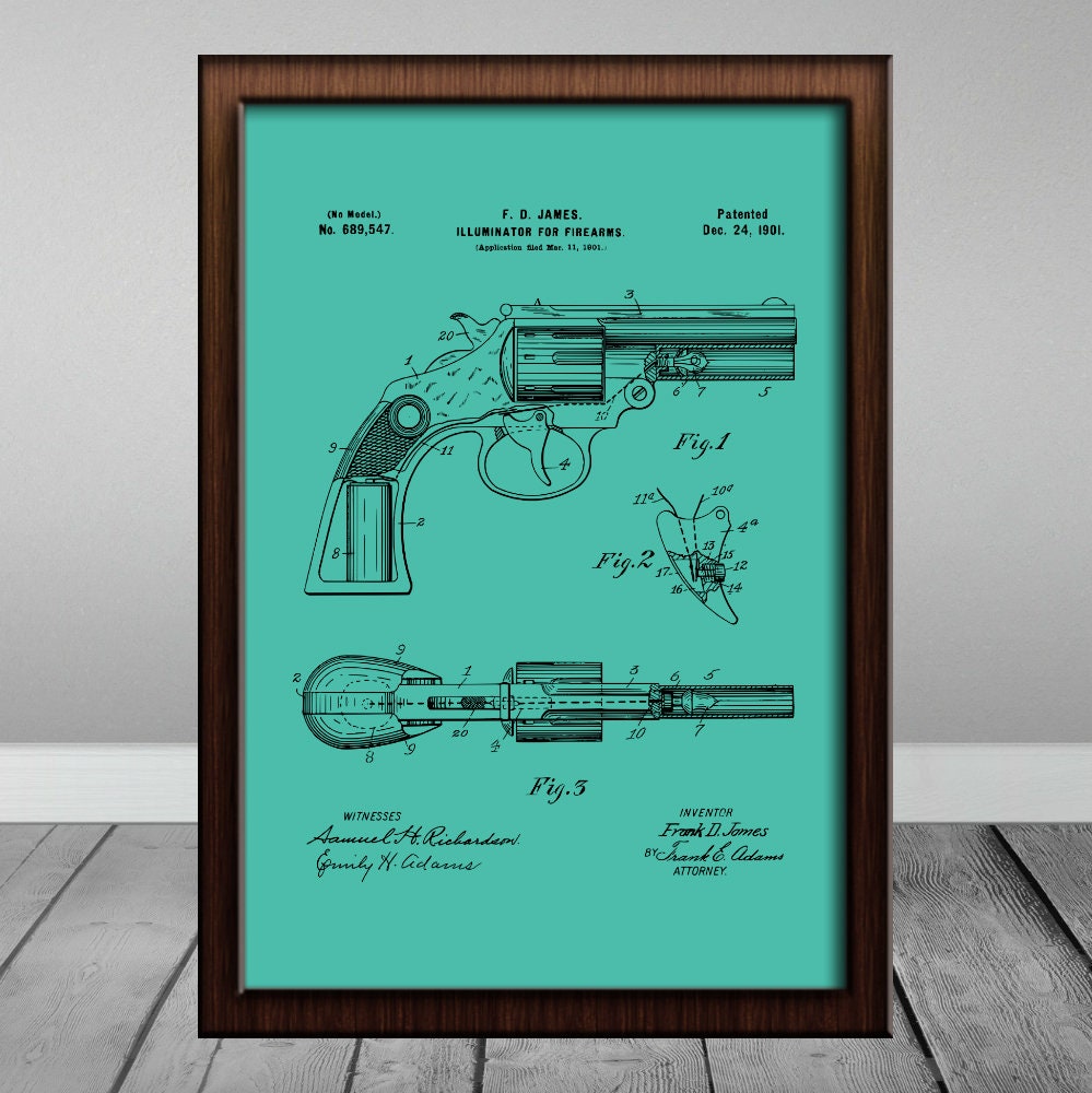 Gun Gifts Gun Wall Art Gun Art Gun Patent Prints Gun Etsy