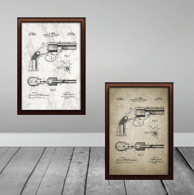 Gun Gifts Gun Wall Art Gun Art Gun Patent Prints Gun Etsy