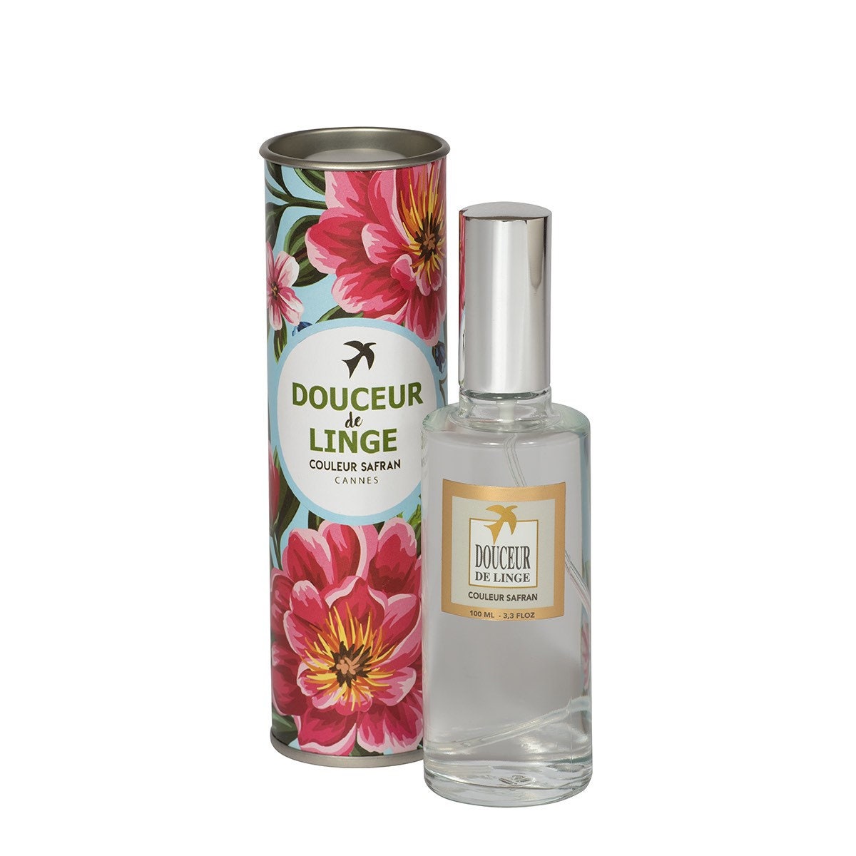 Douceur Linge Artisanale Fait à Grasse /100Ml Senteurs Perle Coton /Soie D Antan /Fleur Lotus /Amand