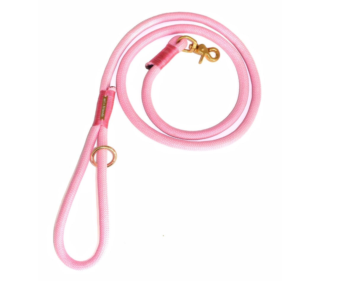 Pale Pink Rope Dog Leash // Rope Dog Lead Strong Dog Leash Heavy duty