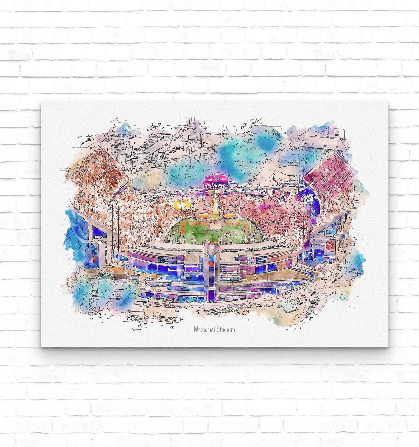 Clemson Tigers Fußball Memorial Stadium Druck Clemson | Etsy