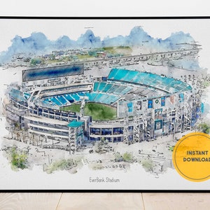 Jacksonville Jags Poster, Jaguar Druck, Jacksonville Jaguars Wanddekoration, EverBank Stadion Druck, Groomsmen Geschenk