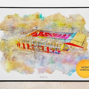 Sheffield United Poster, Bramall Lane Stadium Print, Football Wall Art, Soccer Poster, Groomsmen Gift, Anniversary gifts for Boyfriend
