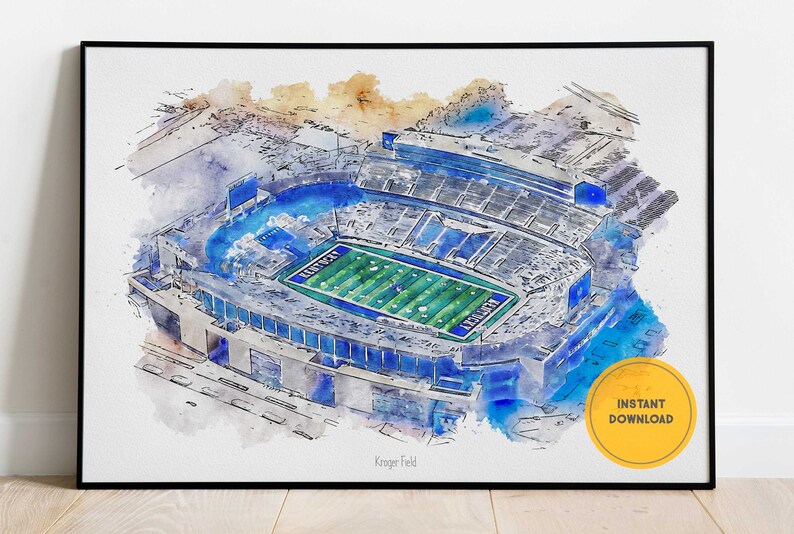 Kentucky Wildcats Poster Kroger Field Stadium Print NCAA Etsy
