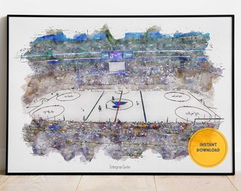 St. Louis Blues Print, Enterprise Center Stadium Print, Hockey Wall Decor, Printable Wall Art, Instant Download