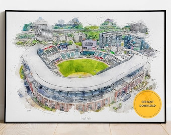 Atlanta Braves Truist Park Stadium Baseball Poster, Printable Wall Art, Sports Wall Decor, Instant Download, Gift for Him