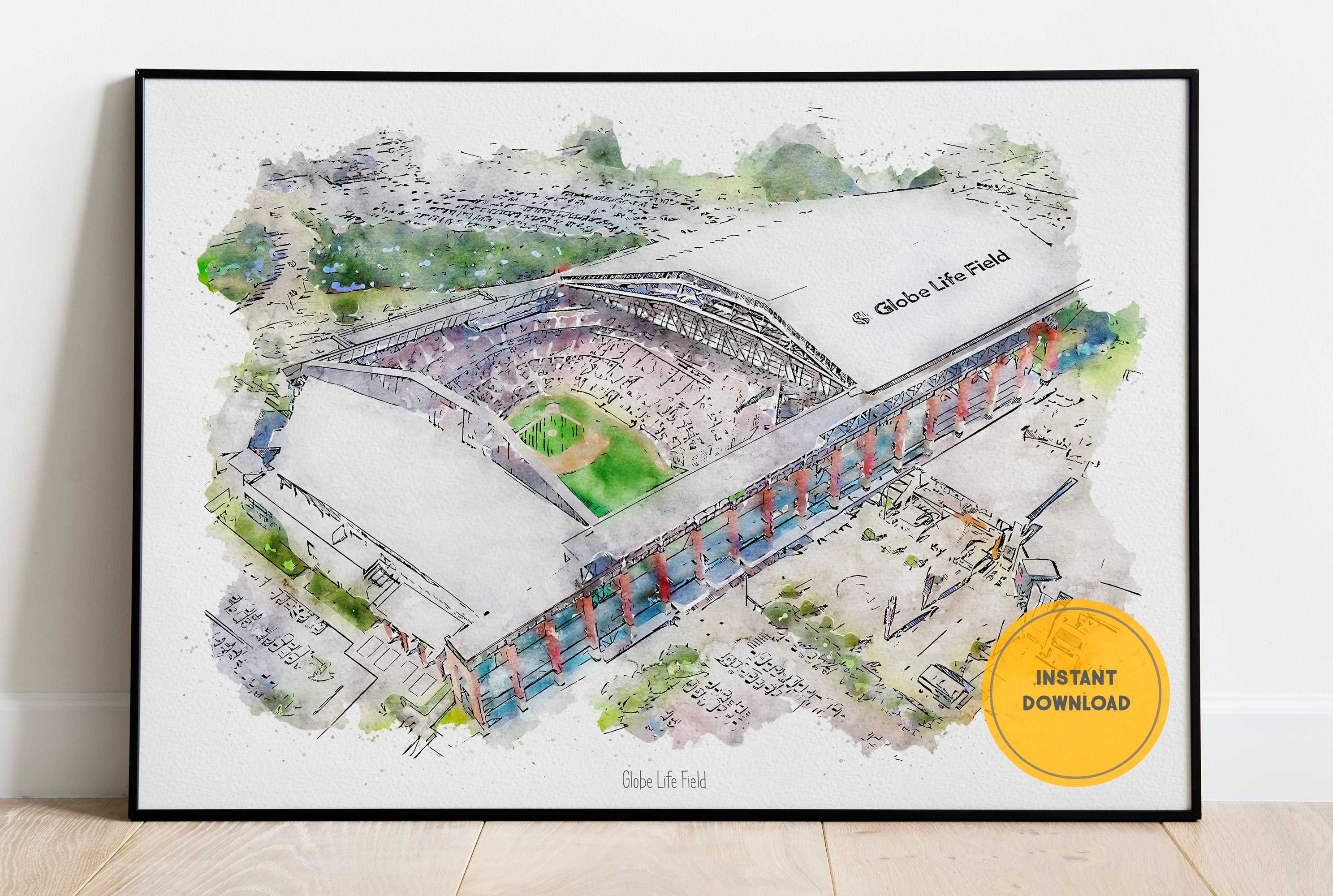 Buy Texas Rangers Globe Life Field Stadium Baseball Poster, Printable Wall  Art, Sports Wall Decor, Instant Download, Gift for Him Her Online in India  - Etsy, image size:2975x2000