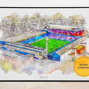 Crystal Palace Poster, Selhurst Park Stadium Football Poster, Football Wall Art, Wall Decor, Groomsmen Gift,