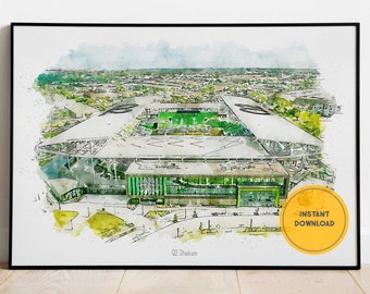 Austin FC Soccer Poster, Q2 Stadium Print, Texas Wall Art, Sports Bar Wall Decor, Gift for Him