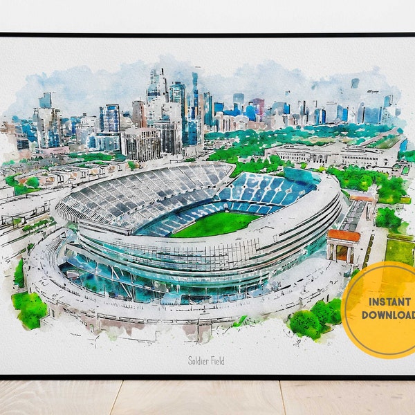 Chicago Sports Art Etsy