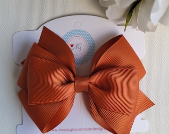 CHOOSE YOUR STYLE Hair Bow, Copper Hair Bow, Solid Color Hair Bow, Fall Hair Bow, Girl Hair Bow, Toddler Hair Bow, Baby Hair Bow, Hair Bows