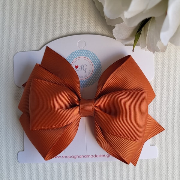 CHOOSE YOUR STYLE Hair Bow, Copper Hair Bow, Solid Color Hair Bow, Fall Hair Bow, Girl Hair Bow, Toddler Hair Bow, Baby Hair Bow, Hair Bows