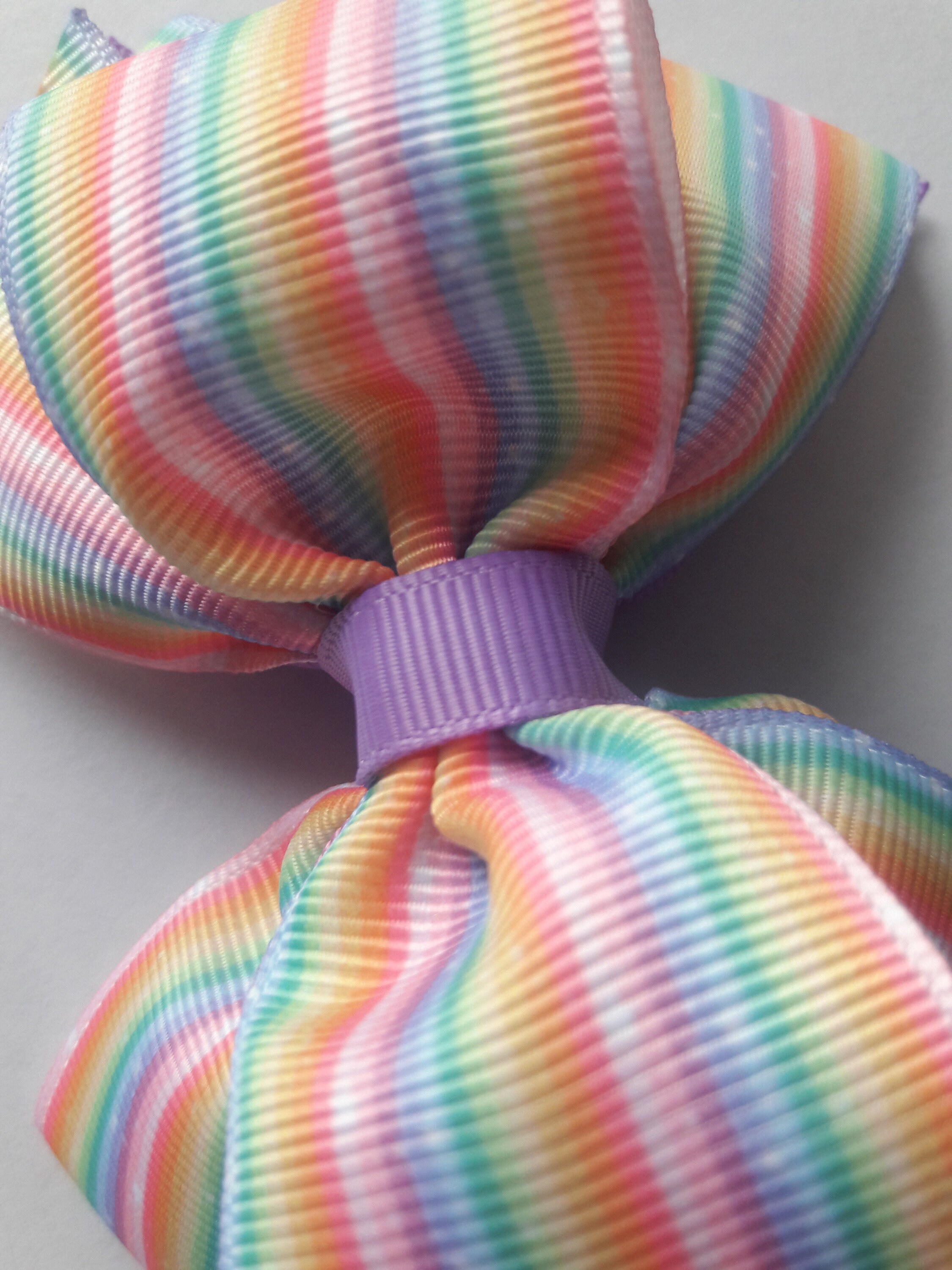 Pastel Rainbow Hair Bow Rainbow Hair Bow 4 Inch Hair Bow Etsy