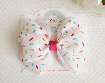 Sprinkle Hair Bow - 4 Inch