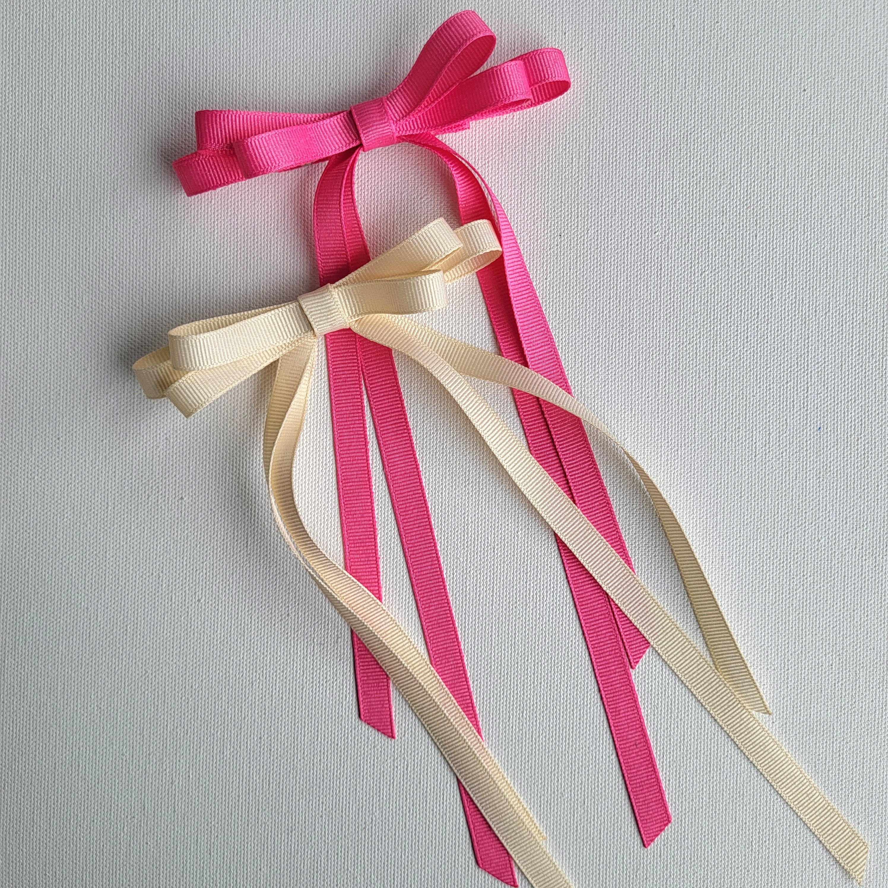 Skinny Long Tail Ribbon Hair Bow - 60 Colors - Etsy