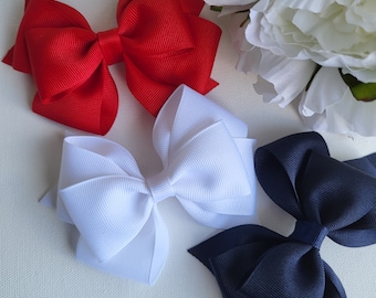 Classic Back to School Hair Bows - Uniform Hair Bow - 48 Colors