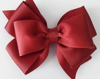 CHOOSE YOUR STYLE Hair Bow, Maroon Hair Bow, Solid Color Hair Bow, Fall Color Hair Bow, Girl Hair Bow, Toddler Hair Bow, Baby Hair Bow