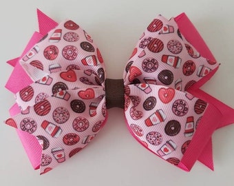 Pince à Cheveux Rouge Coeur Saint-Valentin – Fait Main, Taille Moyenne, Fille/femme