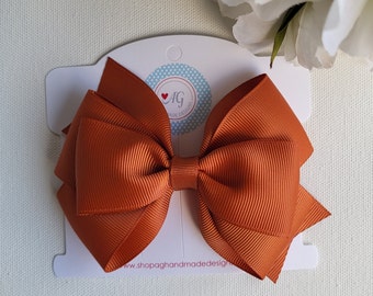 CHOOSE YOUR STYLE Hair Bow, Copper Hair Bow, Solid Color Hair Bow, Fall Hair Bow, Girl Hair Bow, Toddler Hair Bow, Baby Hair Bow, Hair Bows