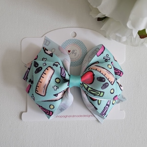 First Day of School Hair Bow, Back to School Hair Bow, School Supplies Hair Bow, Preschool Hair Bow, Toddler Hair Bow, Hair Bows for Girls
