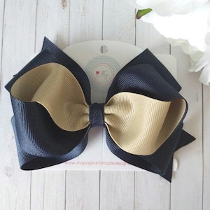 School Hair Bow, Two Tones Hair Bow, Back to School Hair Bows, Uniform Hair Bows, School Headbands, Girls Hair Bows, Toddler Hair Bow